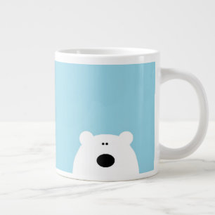 Caneca De Café Grande Azul do urso polar