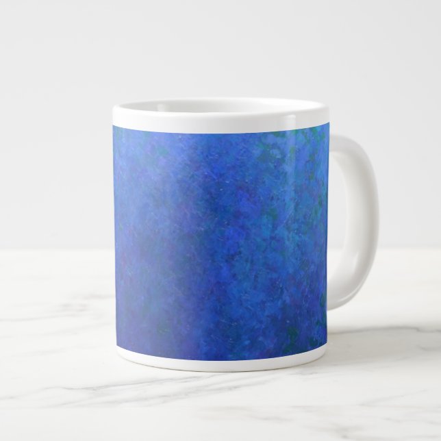 Caneca De Café Grande Azul grande (Frente Esquerda)