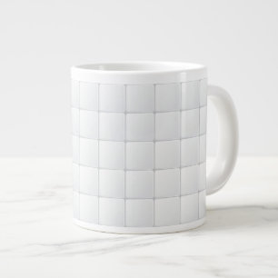 Caneca De Café Grande azulejo branco