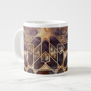 Caneca De Café Grande Azulejos Místicos I