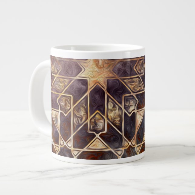 Caneca De Café Grande Azulejos Místicos I (Frente Esquerda)