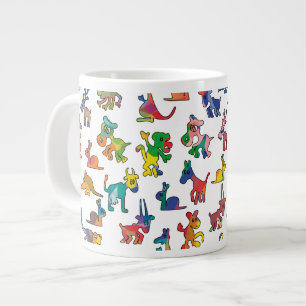 Caneca De Café Grande Azulejos-Padrão de abstrato