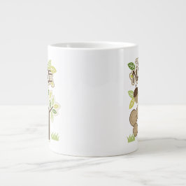 Caneca De Café Grande Back to Nature with Tree and Acorns