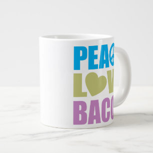Caneca De Café Grande Bacon de Amor pela Paz