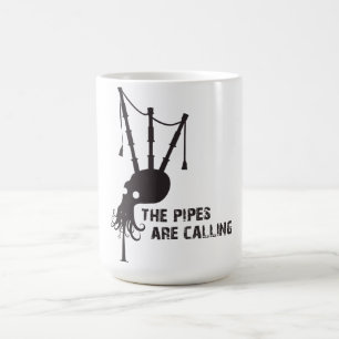 Caneca De Café Grande Bagpipe das montanhas - as tubulações est