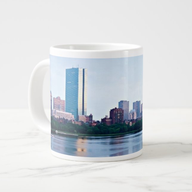 Caneca De Café Grande Baía de Boston de volta ao longo do rio Charles (Frente Esquerda)