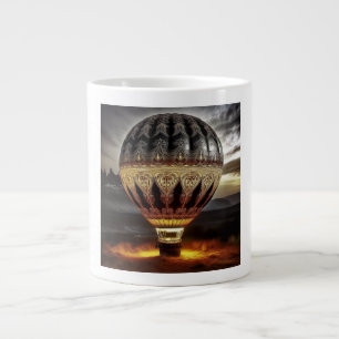 Caneca De Café Grande Balão com Intrincado Design Barroco