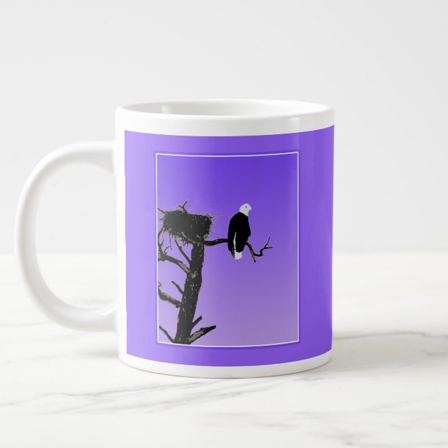 Caneca De Café Grande Bald Eagle em Sunset - Arte original sobre a vida  (Esquerda)