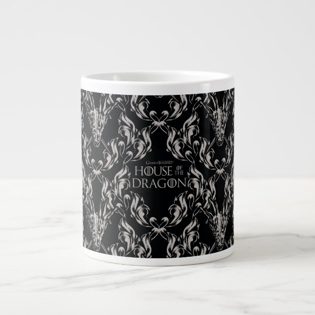 Caneca De Café Grande Balerion Skull Pattern (Frente)