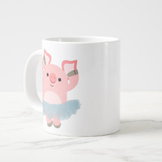 Caneca De Café Grande Ballerina Pig Jumbo Mug