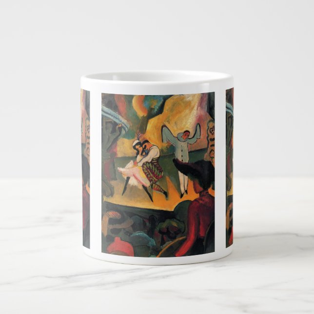 Caneca De Café Grande Ballet Russes, Ballet Russo por August Macke (Frente)