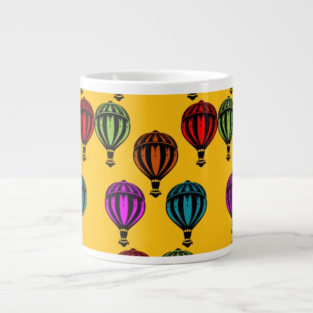Caneca De Café Grande Balonagem de Ar Quente Padrão (Frente)