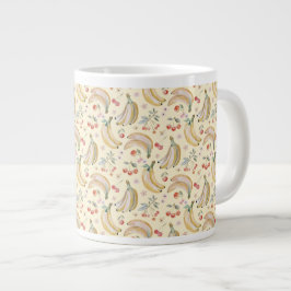 Caneca De Café Grande Bananas por Cerejas