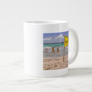 Caneca De Café Grande Bandeira amarela Barbados 2010