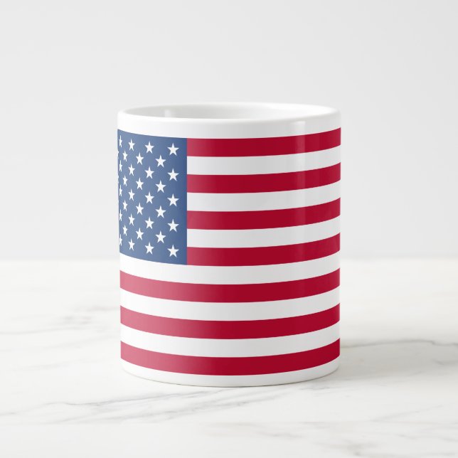 Caneca De Café Grande Bandeira Americana (Frente)