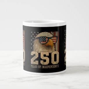 Caneca De Café Grande Bandeira Americana Águia Vintage 250 Anos 177 4 de