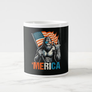 Caneca De Café Grande Bandeira Americana da Rocha Bigfoot Merica