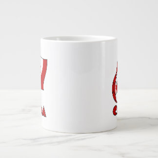 Caneca De Café Grande Bandeira canadense com bola de futebol