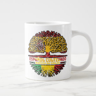 Caneca De Café Grande Bandeira da Árvore Espanha espanhola do Mali