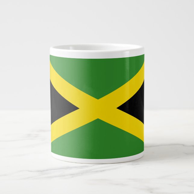 Caneca De Café Grande Bandeira da Jamaica (Frente)