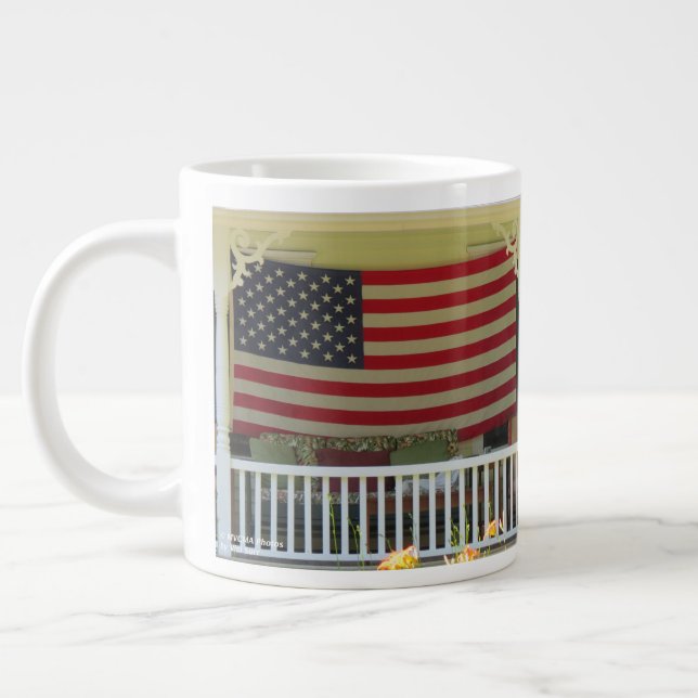 Caneca De Café Grande Bandeira do Dia da Independência - Vineyard de Mar (Esquerda)