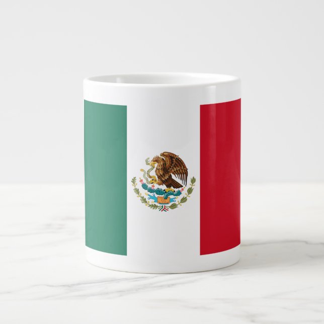 Caneca De Café Grande Bandeira do México, Bandeira da República Mexicana (Frente)