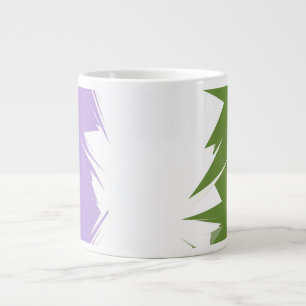 Caneca De Café Grande Bandeira do Orgulho Genderqueer ZigZag Espinhoso A