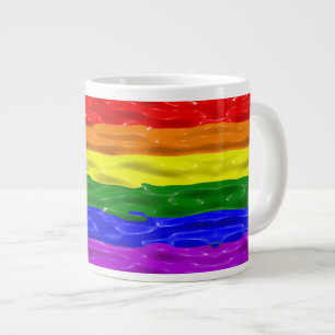 Caneca De Café Grande Bandeira do orgulho SlipperyJoe's líquido brilhant