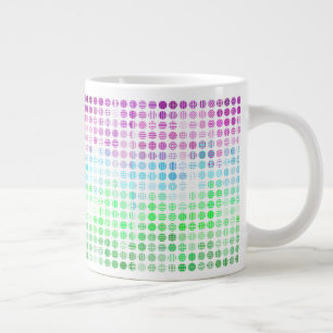 Caneca De Café Grande Bandeira do Orgulho Toric Abstrata Boho Eclética G
