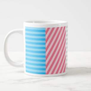 Caneca De Café Grande Bandeira do Orgulho Transgênero Abstrata
