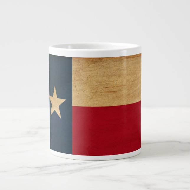Caneca De Café Grande Bandeira do Texas (Frente)