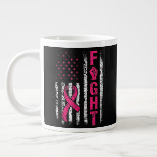 Caneca De Café Grande Bandeira EUA Conscientização Câncer de Mama