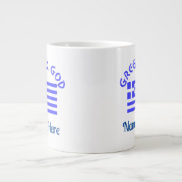 Caneca De Café Grande Bandeira Grega Deus Grego Personalizada