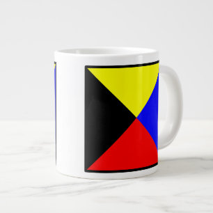 Caneca De Café Grande Bandeira náutica ZULU