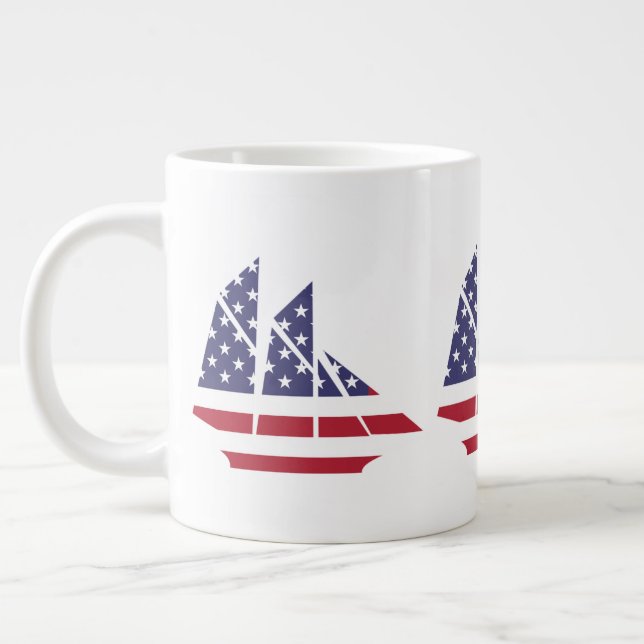 Caneca De Café Grande Bandeira Patriótica Coffee Mug Specialty Mug (Esquerda)