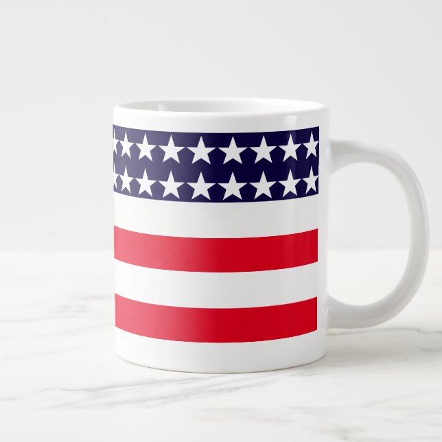 Caneca De Café Grande Bandeira Patriótica Jumbo Mug (Direita)