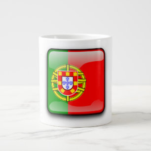 Caneca De Café Grande Bandeira polida de Portugal