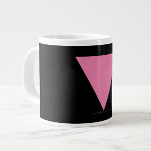 Caneca De Café Grande bandeira triângulo rosa SlipperyJoe's símbolo rosa