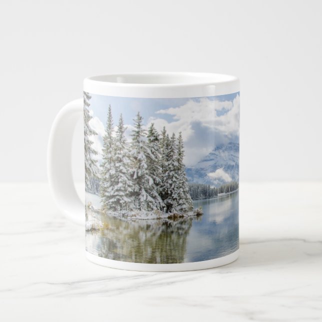 Caneca De Café Grande Banff National Park no inverno (Frente Esquerda)
