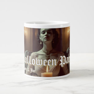 Caneca De Café Grande Banquete Gótico de Halloween à Luz de Velas