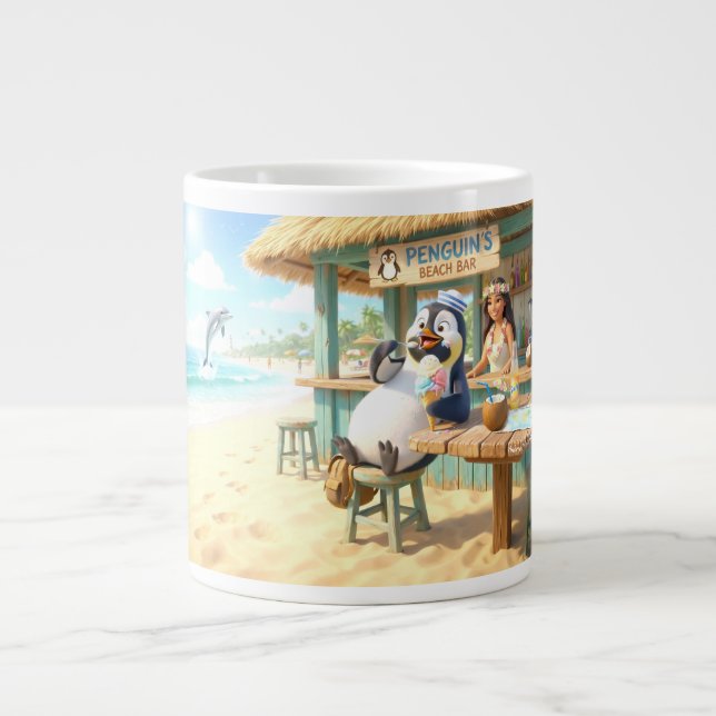 Caneca De Café Grande Bar da Praia do Pinguim (Frente)