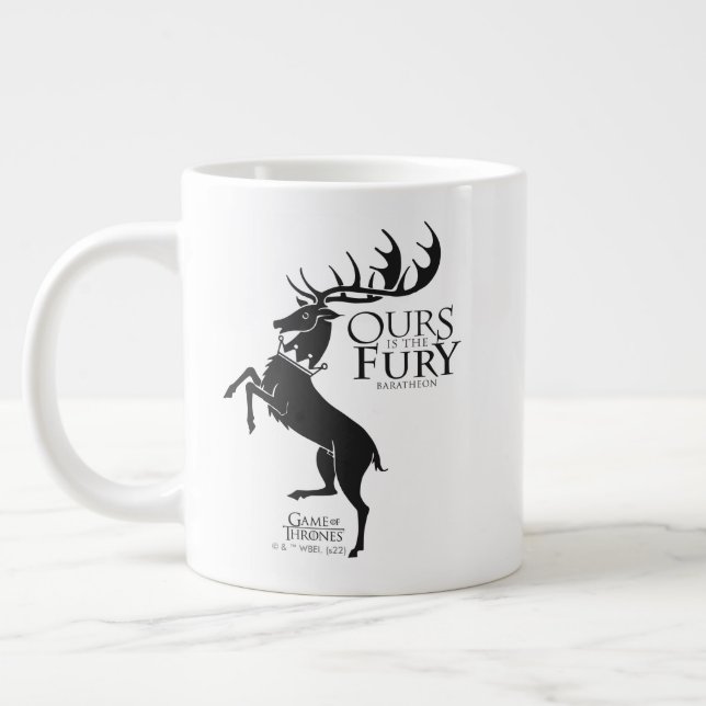 Caneca De Café Grande Baratheon Sigil - A nossa é a Fúria (Esquerda)