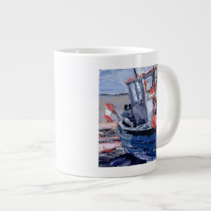 Caneca De Café Grande Barco com bóia vermelha