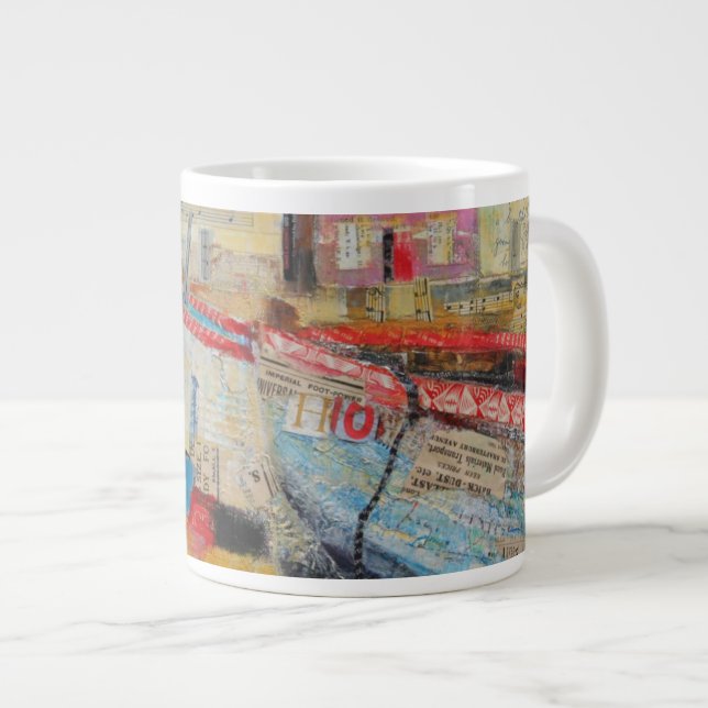 Caneca De Café Grande Barcos De Pesca Antigos De 2013 (Frente Esquerda)