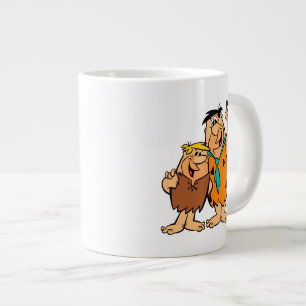 Caneca De Café Grande Barney Rubble and Fred Flintstone