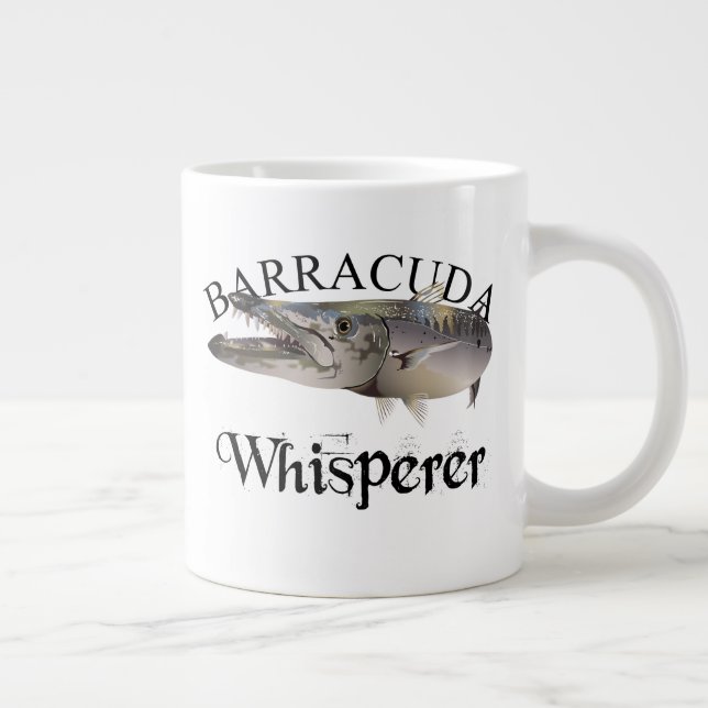 Caneca De Café Grande Barracuda Whisperer - Cor da Luz (Direita)