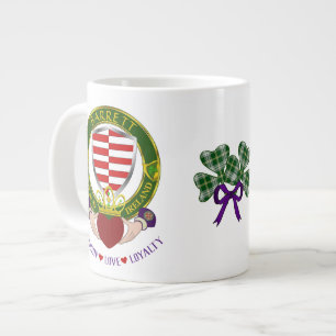 Caneca De Café Grande Barrett Irish Shield c/Claddagh Personalizado