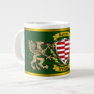 Caneca De Café Grande Barrett Irish Shield & Griffins