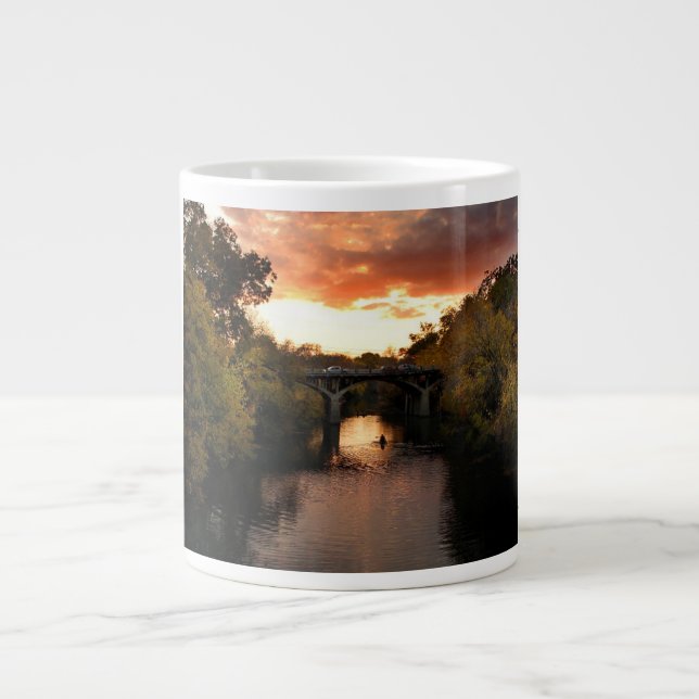 Caneca De Café Grande Barton Creek Sunset - Austin Texas (Frente)