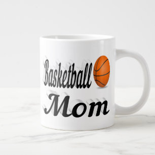 Caneca De Café Grande Basquete Mãe metade do texto Giant Coffee Mug
